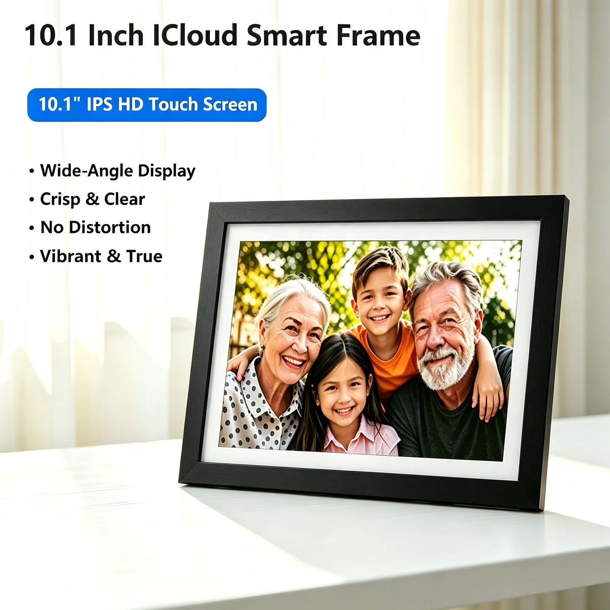 10.1 Inch IPS Touchscreen Digital Photo Frame for Photos and Videos