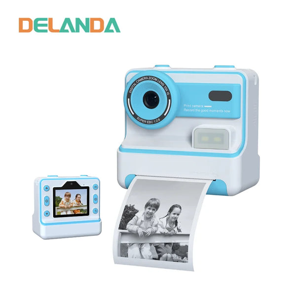 Instant Print Camera for Kids, 3-12 Year Old Girls Boys Gifts, 1080P Video Children
