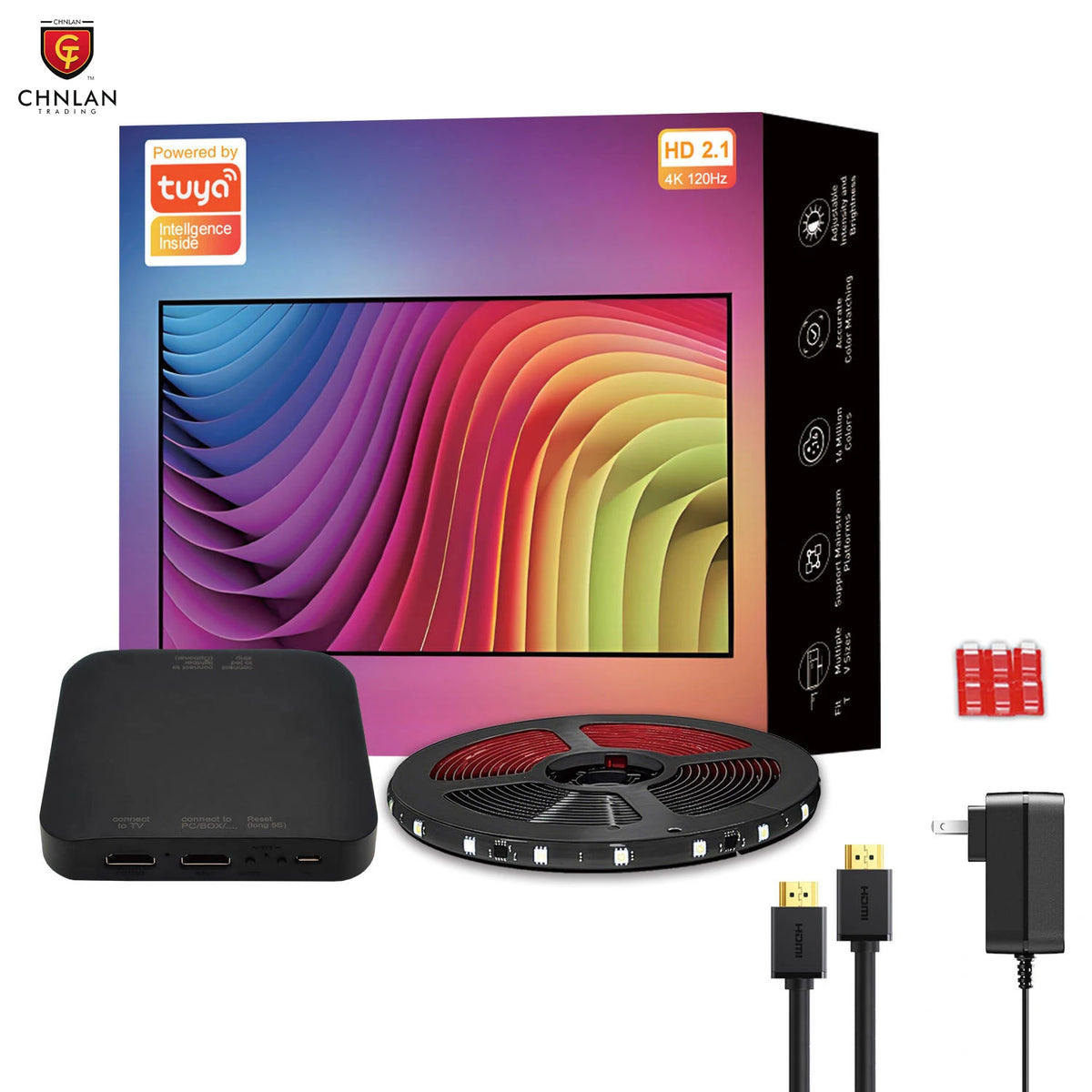 WiFi TV Backlight Sync Kit, RGBIC LED Strip for 40 to 120 Inch TVs