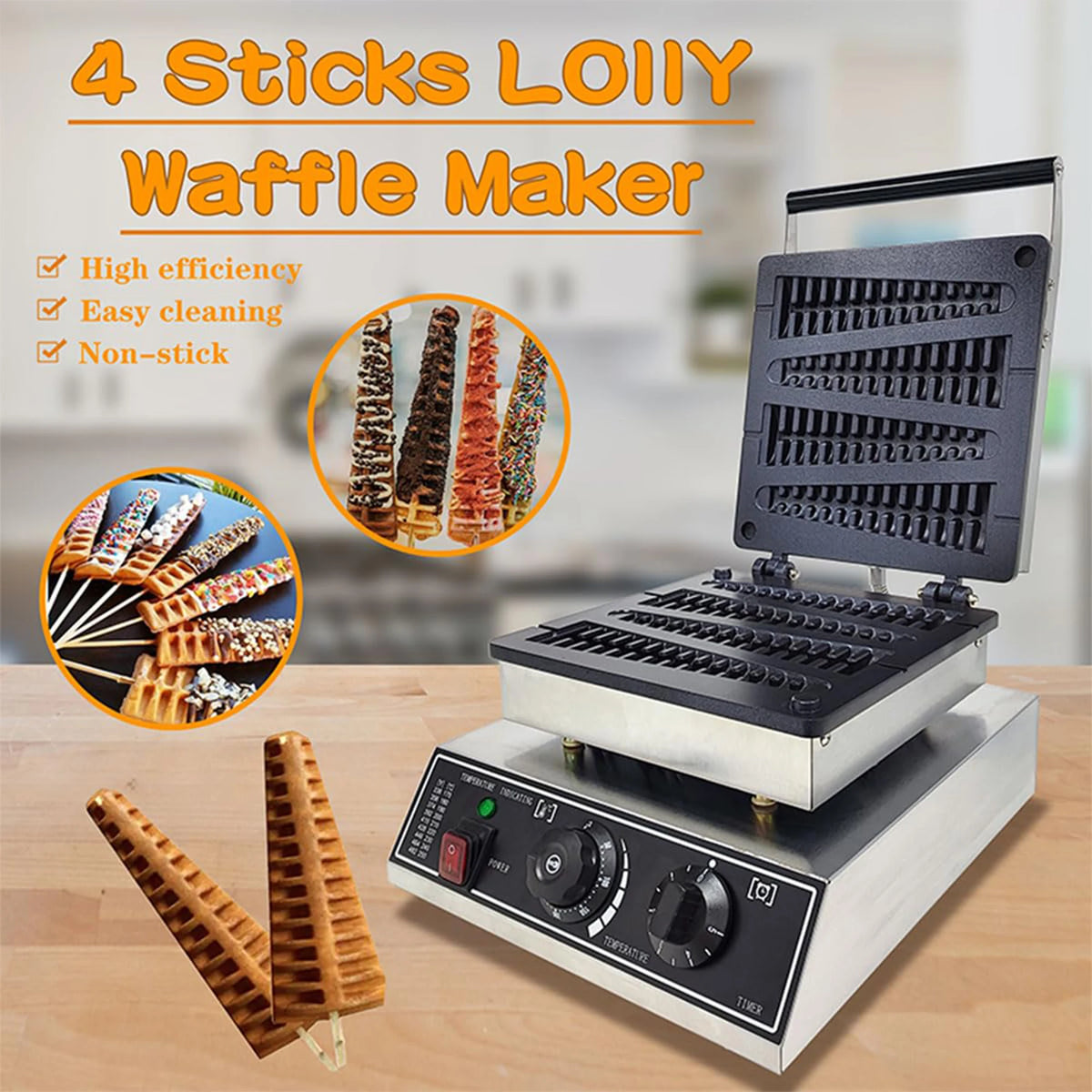 Belgian Waffle on a Stick Maker Machine Waffle Stick Maker Belgian Waffle Makers