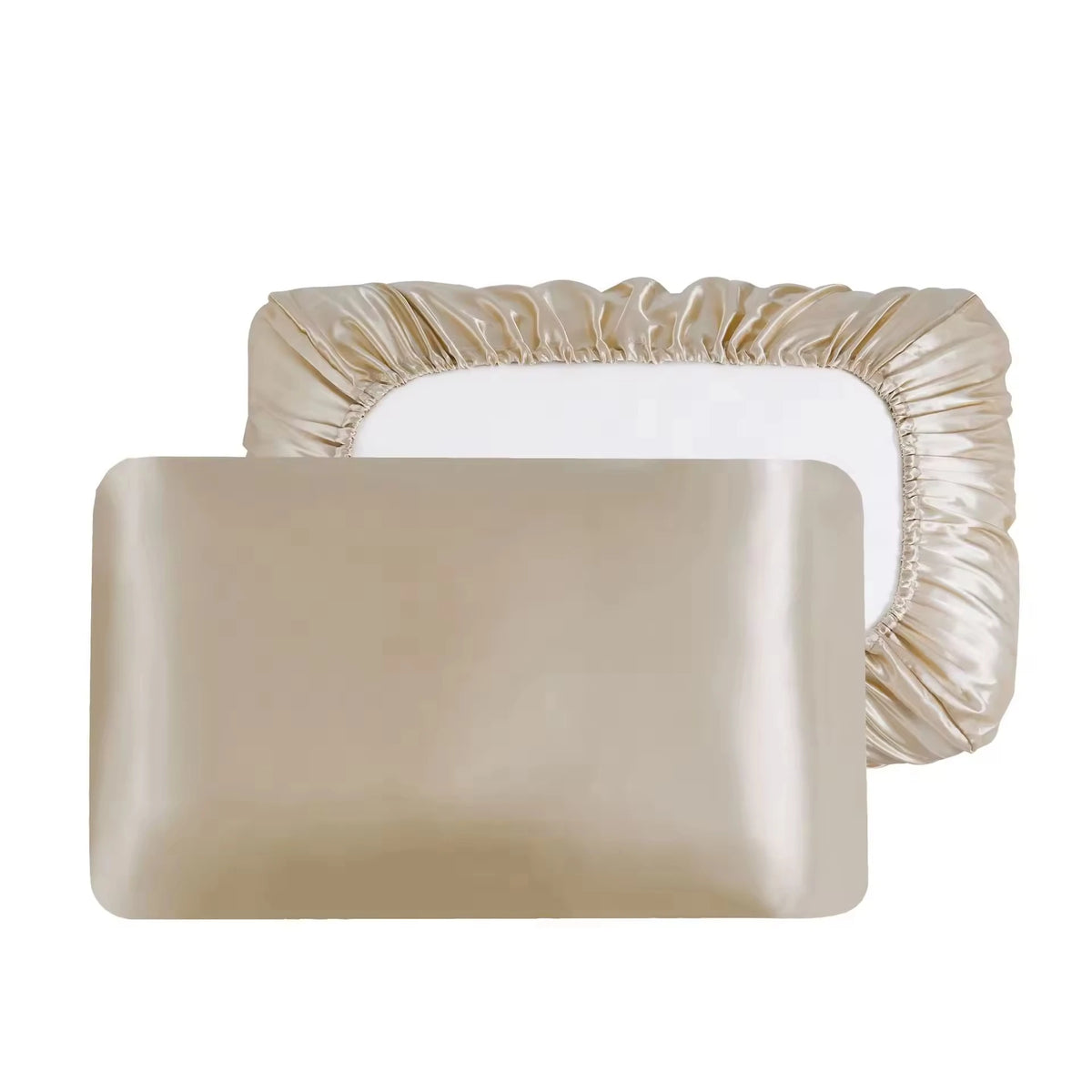 Summer Silk Satin Pillowcase Elastic Band No Zipper Super Soft Imitation Silk Pillow