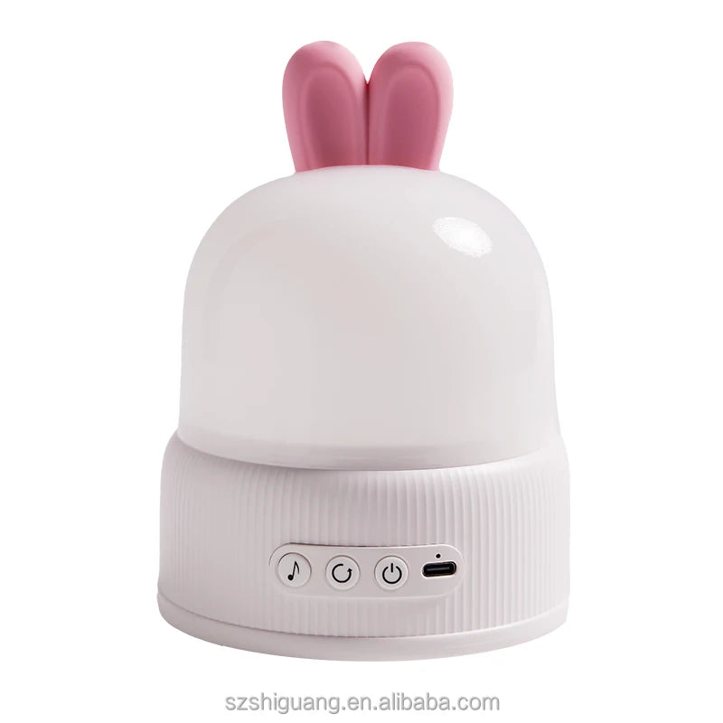 Bluelight Rabbit Shaped Baby Gift Set Starry Star Projector Night Light Bunny Music Box