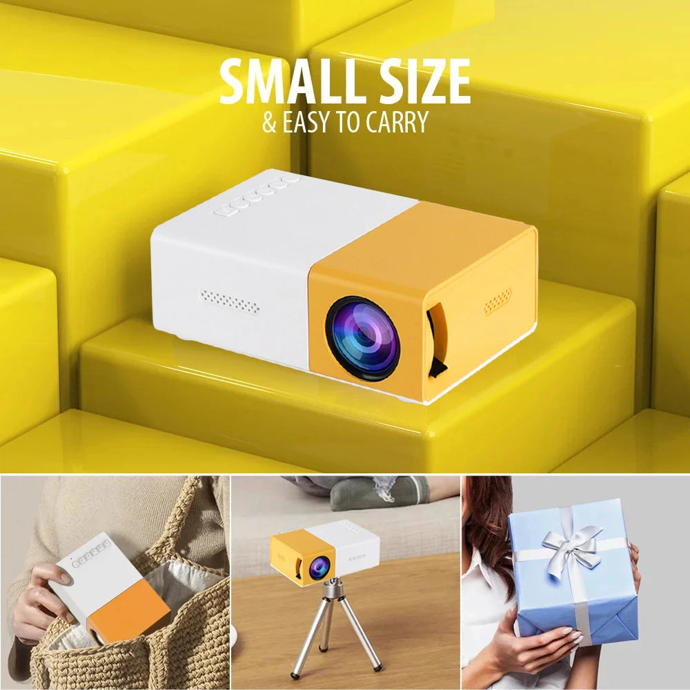 Custom YG300 Mini Portable Projector Wireless Mobile Home Theater Small Projector