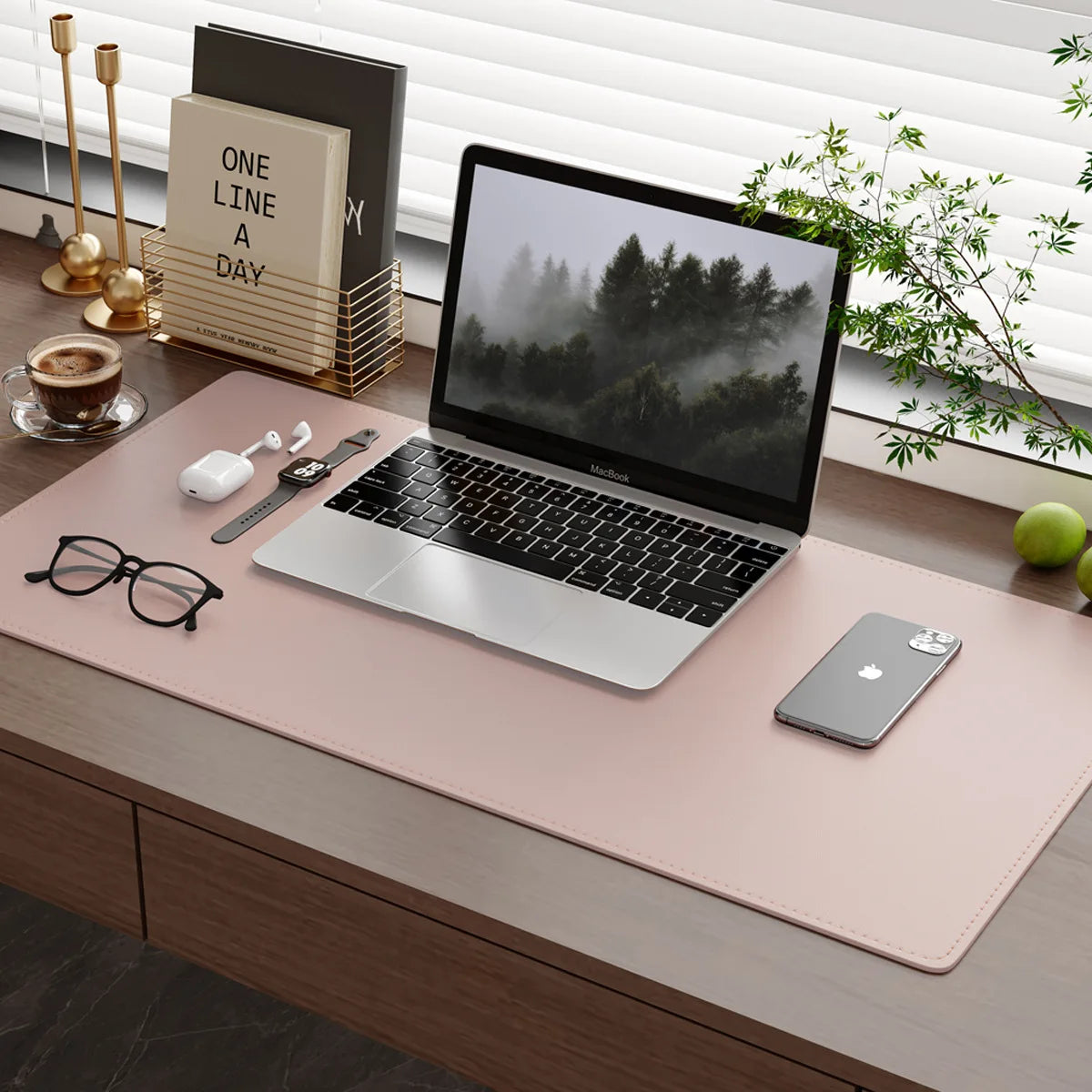 Extra-Large Rectangle Stitched Leather Waterproof Gaming Mouse Pad for Laptop and Office