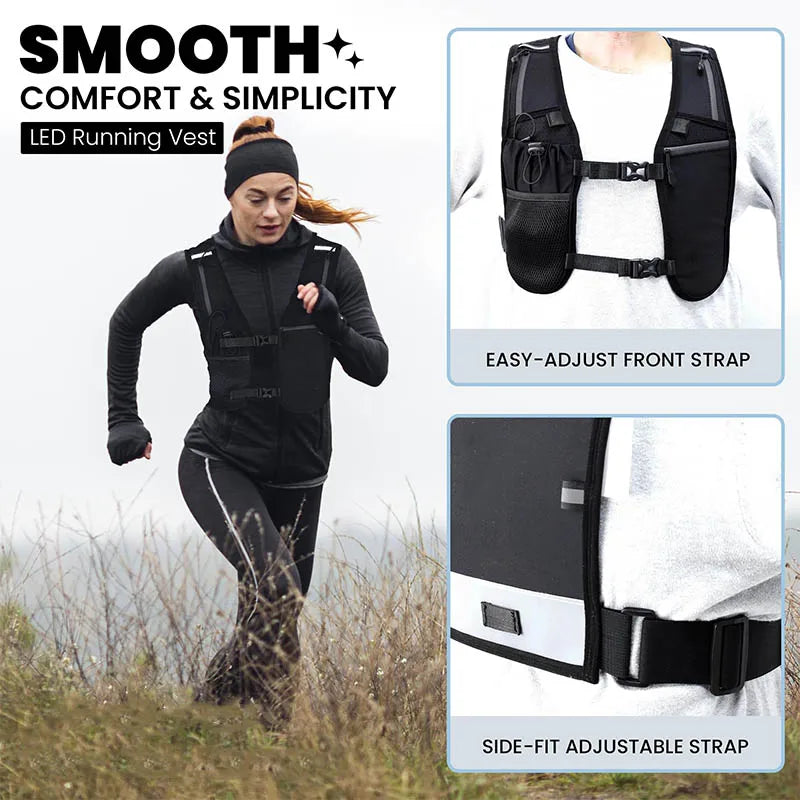 Custom Fashion Breathable Waterproof Hydration Vest 2 Water Bottles Lightweight