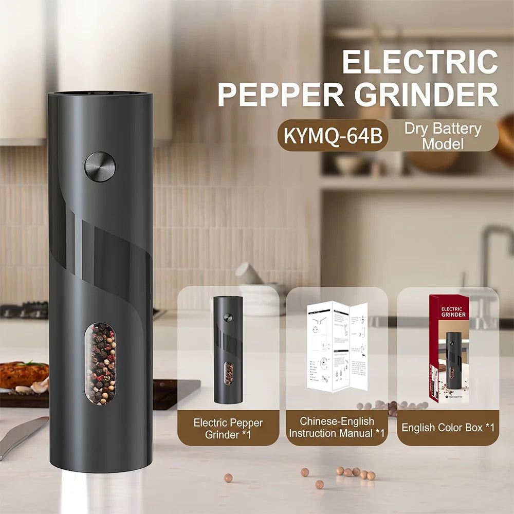 Gravity Sensing Electric Pepper Grinder Automatic Salt Spice Mill Kitchen Grinder