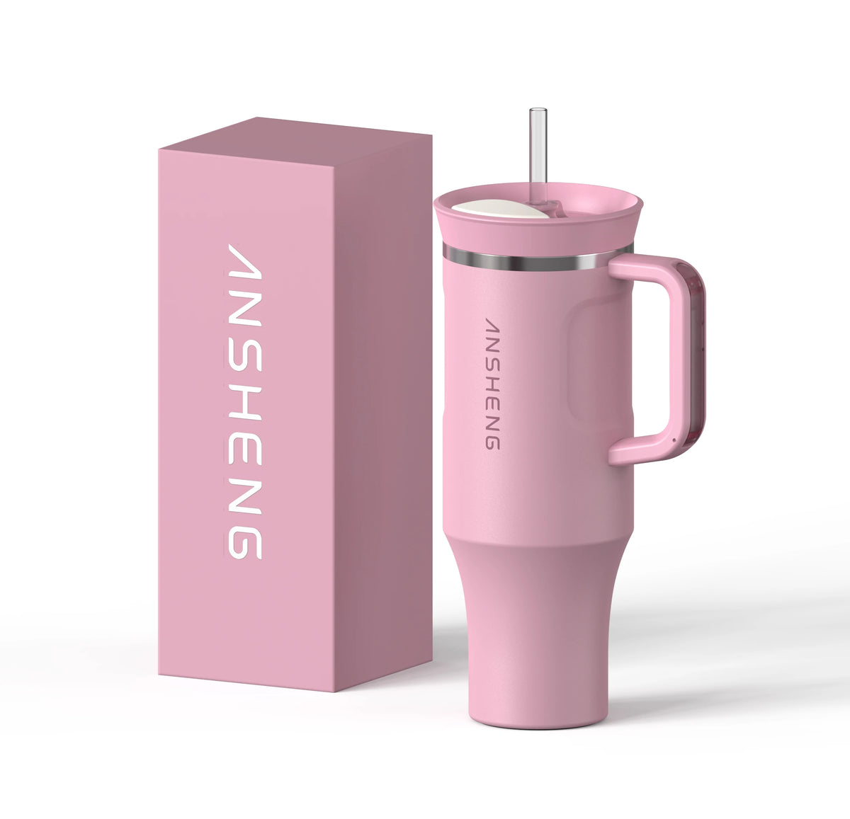 40oz Double Wall Vacuum Insulated Travel Mug Stainless Steel Tumbler Cup with Straw Lid