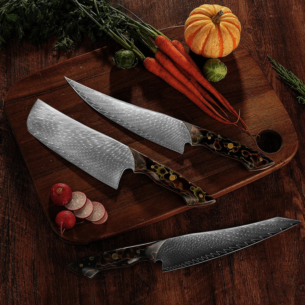 Little Cook Damascus Kitchen Chef Knife Luxury 67Layers VG10 Japanese Damascus Steel Chef
