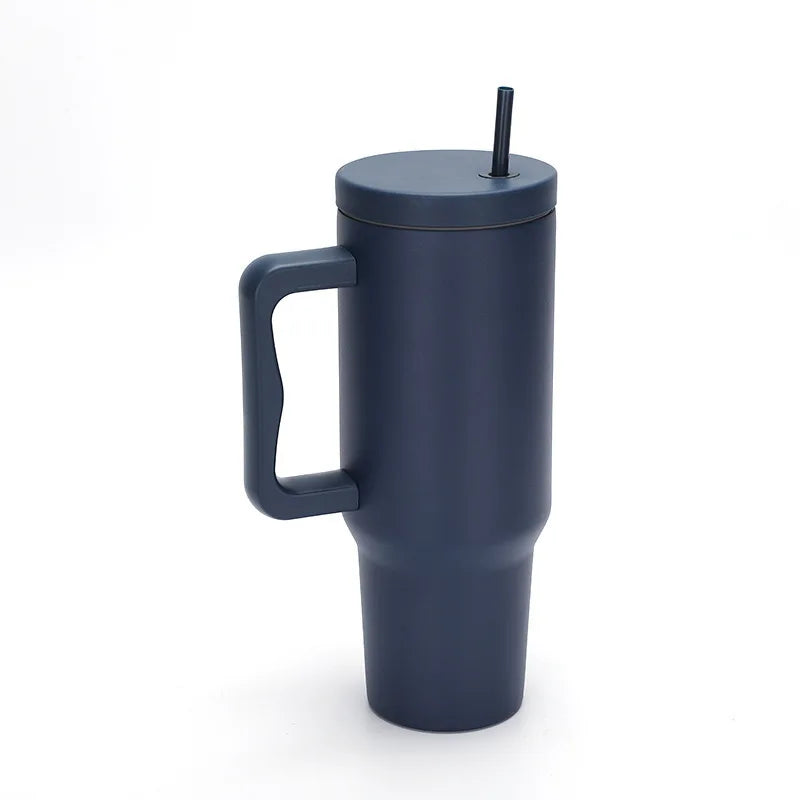 Custom 40 Oz Stainless Steel Vacuum Tumbler Insulated Travel Cup with Handle for Camping