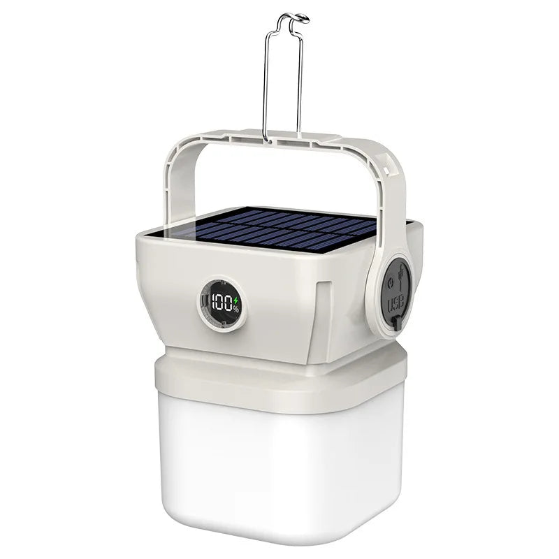 Solar Rechargeable Camping Lantern Long Lasting Battery Tent Light Emergency Lighting