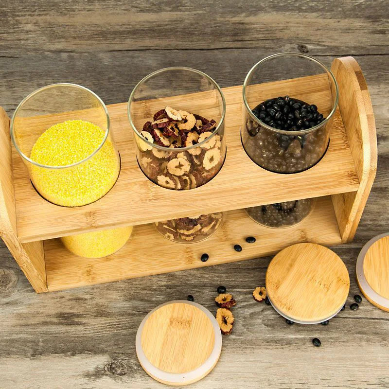 Borosilicate Mini Small Glass Spice Jar Set Food Storage Container Bottle With Airtight