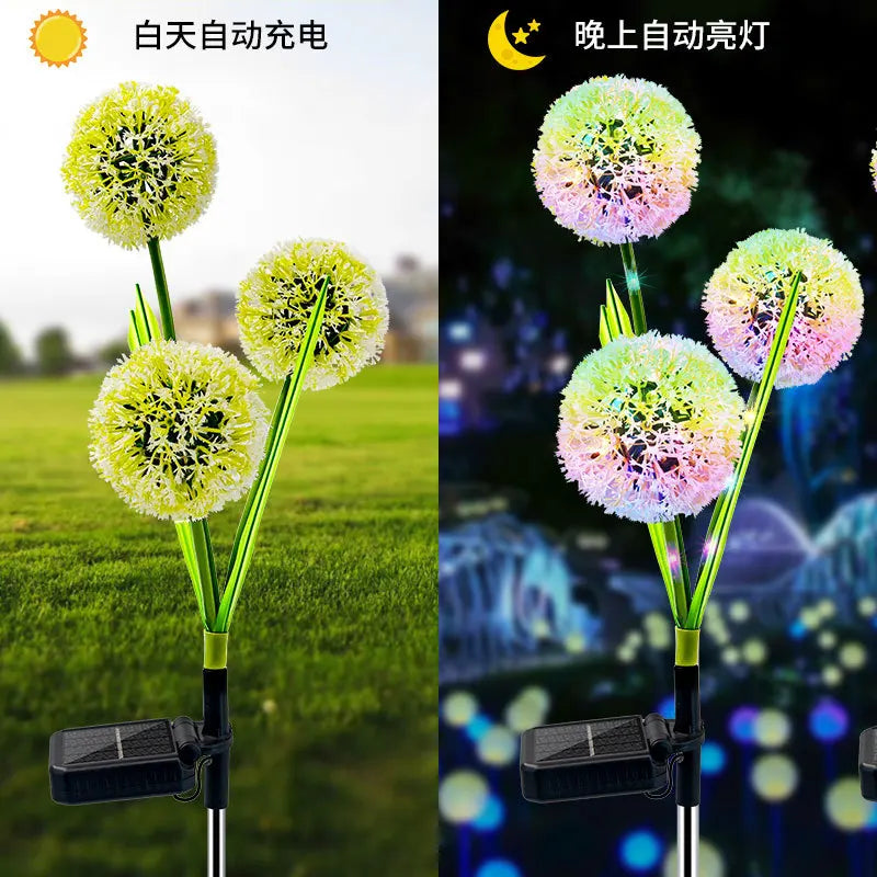 Outdoor Garden Decorative Lights 36 LED Solar Dandelion Lamp 3-in-1 Solar Dandelion