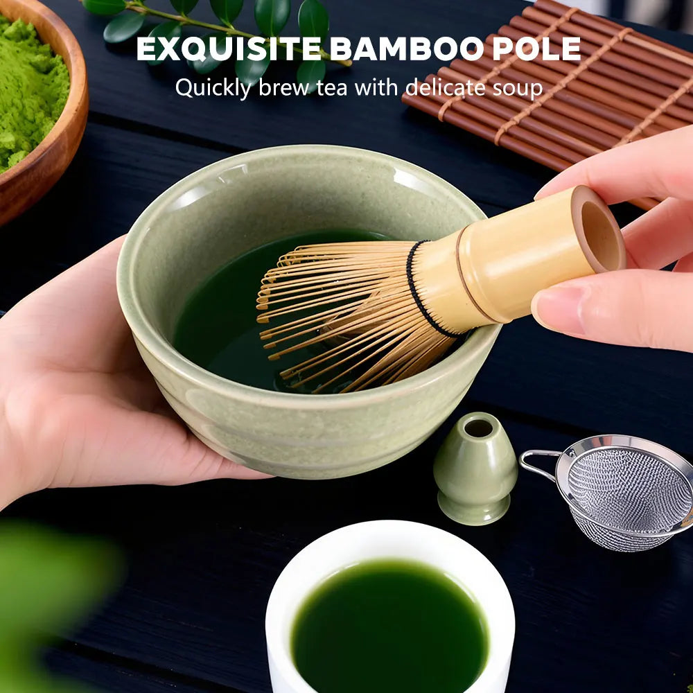 Matcha Whisk Set Ceramic Matcha Set Includes Matcha Bowl Whisk Holder Matcha Bamboo
