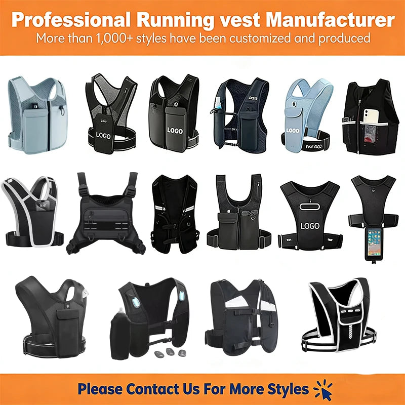 Unisex Ultra Running Vest Cycle Trail Run Hydration Backpack LED Waterproof Bladder