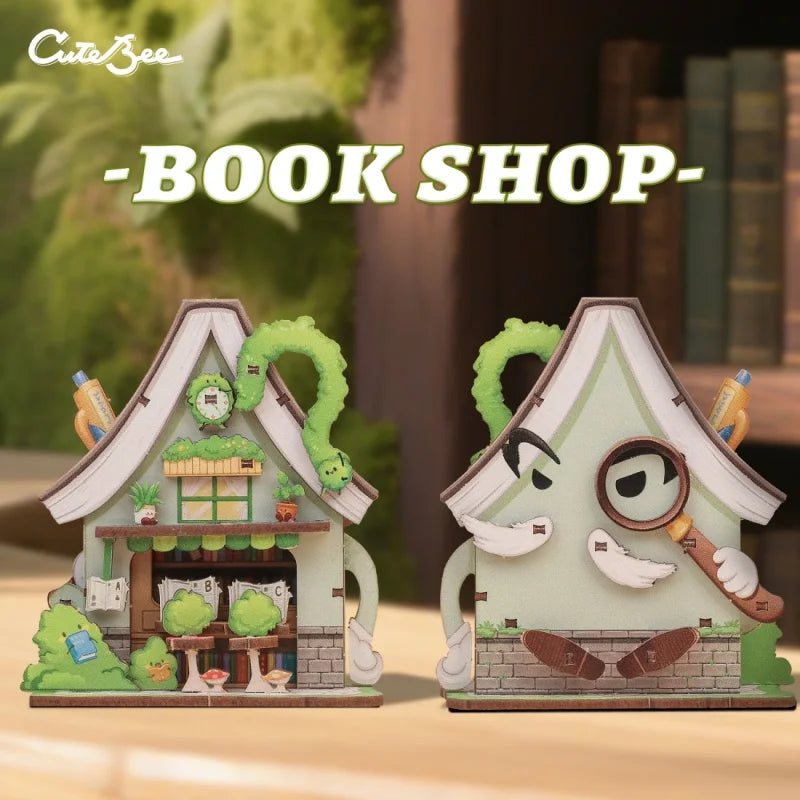CuteBee DIY Miniature House Kit Mini Store Series Miniatures Puzzles Dolls House