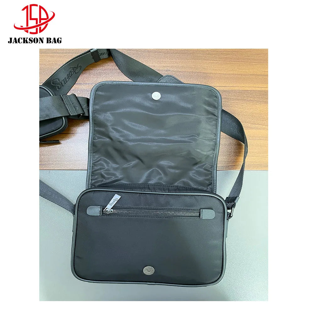 Cross Body Sling Airport Money Bag Teal Leather Sports Belt Fanny Bag Waist Bags for Men