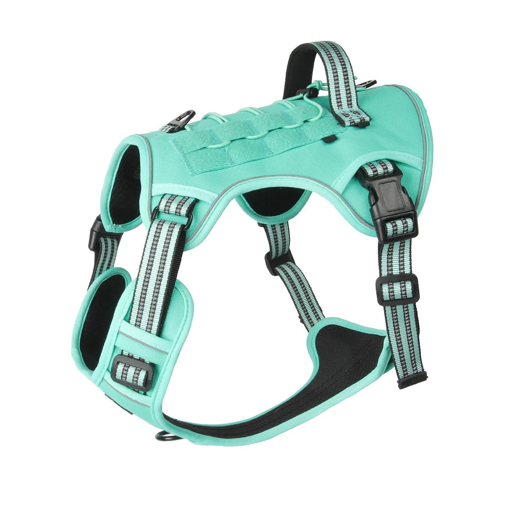 Multifunctional Tactical No-Pull Harness for Large Dog Outdoor Training