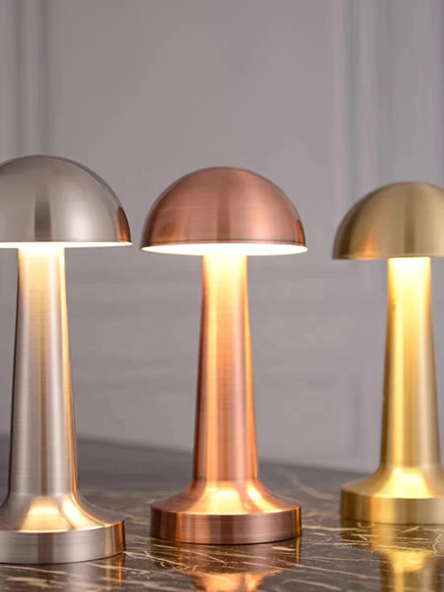 Light Luxury Mushroom Dumbbell-Shaped Table Lamp Bar Outdoor Restaurant Tabletop