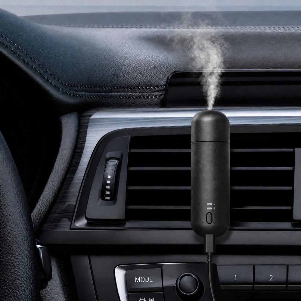 Luxury Ultrasonic USB Car Aroma Diffuser Vent Clip Mini Fragrance Air Freshener Car