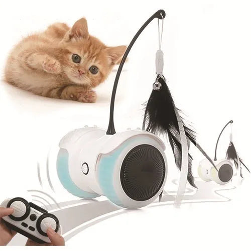 Plastic Remote Control Car for Cats Boredom Relief Self-Entertaining Interactive Electric