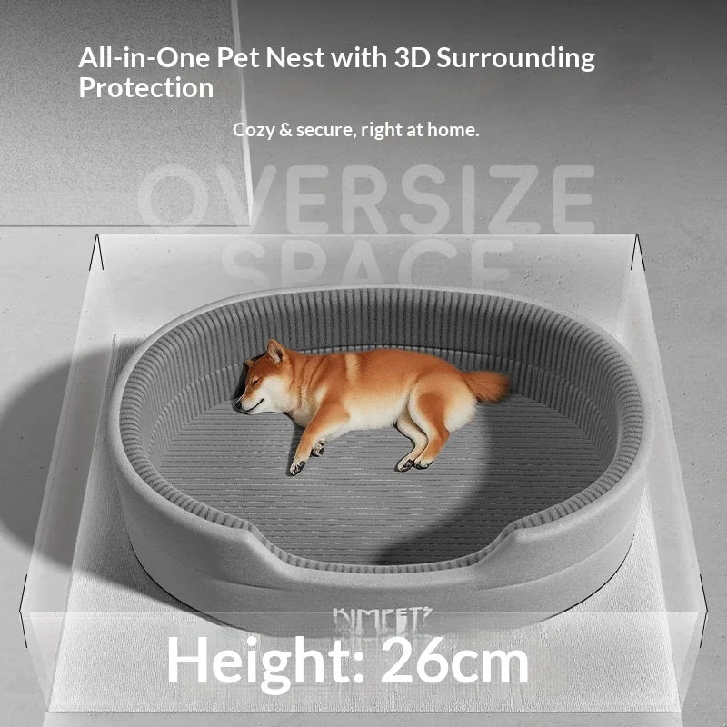 Large Washable Donut Dog Bed with Removable Winter Pad