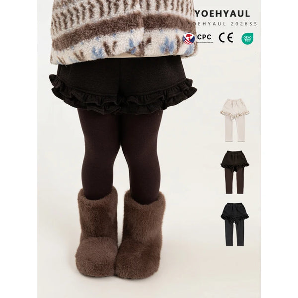 G64K2573 Winter Toddler Thick Fleece Lined Leggings Kids 10 Yr Old Girl 2-12T Kids Girl