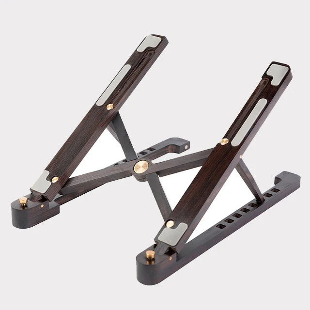 Wood Foldable Laptop Stand Adjustable Laptop Stand for Desk with Multiple Angles Portable