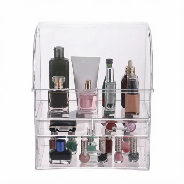 Custom Acrylic Display Personalized White Acrylic Display Stand Clear Acrylic Storage Box