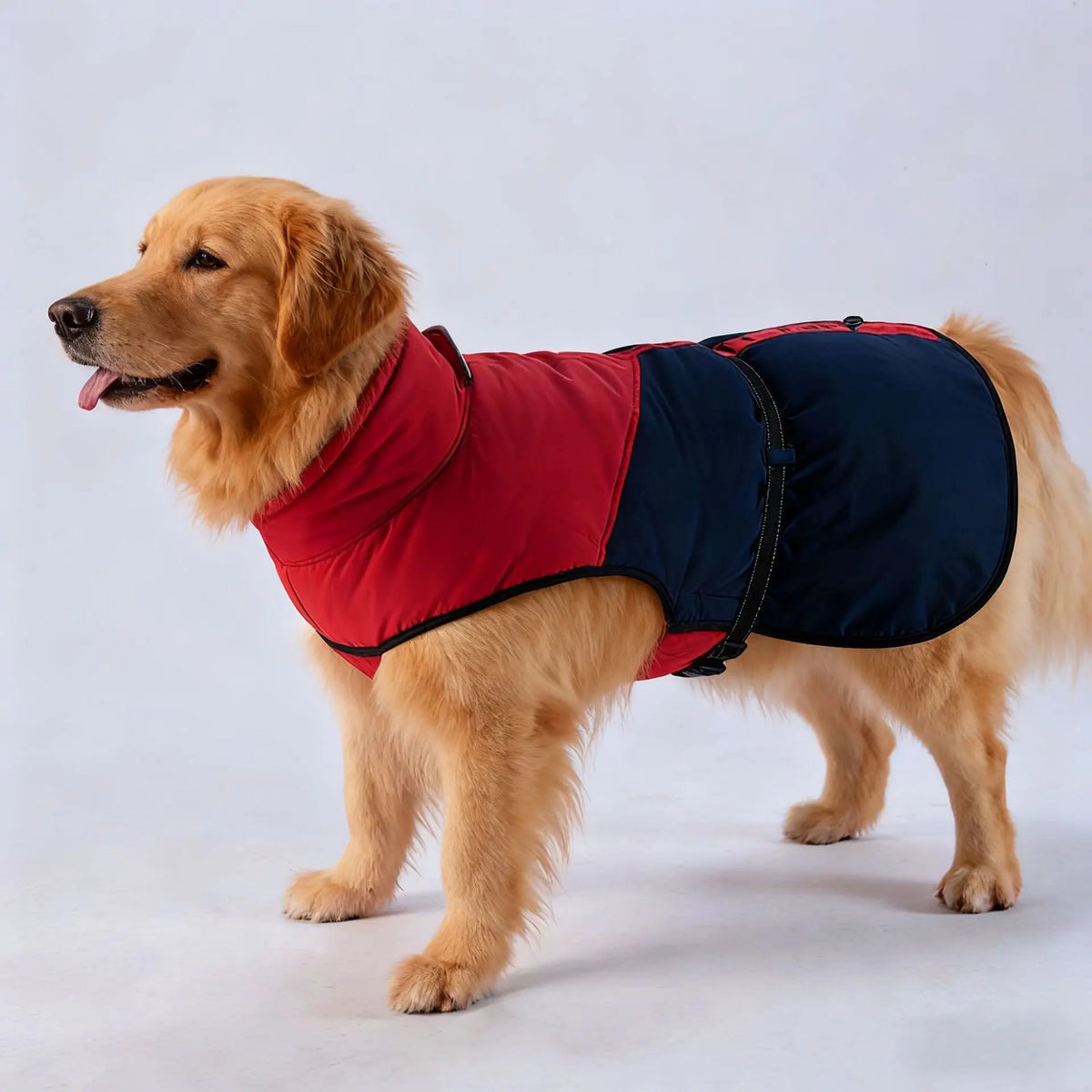 Pet Winter Big Dog Clothes Thickened Warm Polyester Casual Style Cotton-Padded Coat