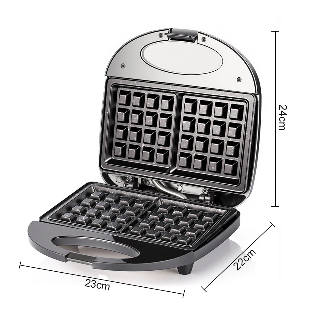 Electric Waffle Maker Non-Stick Coating Breakfast Machine Snack Cone Maker for Kids