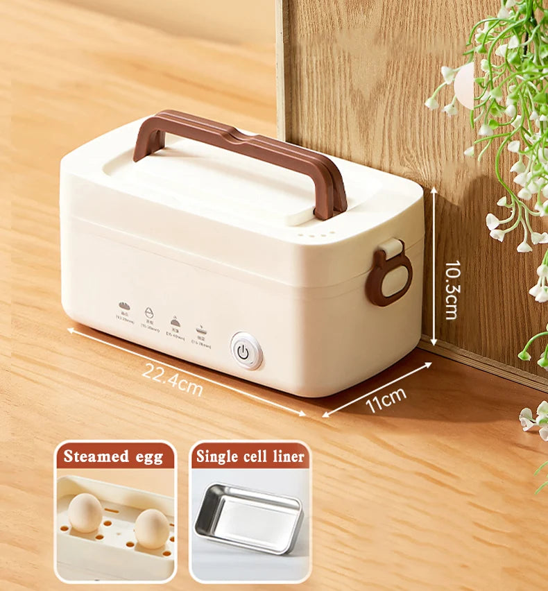 Electric Lunch Box 48W Low Power Back to School Stainless Steel Portable Electric Food