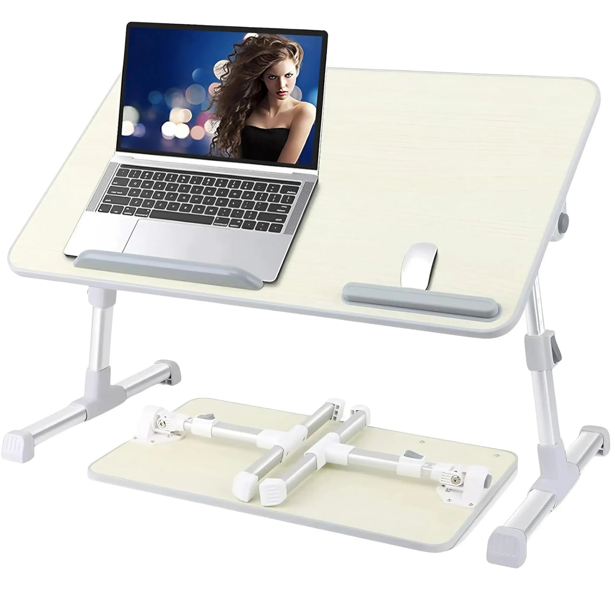 Multi-Angle Adjustable Laptop Stand Table Household Lazy Study Table on the Bed Folding