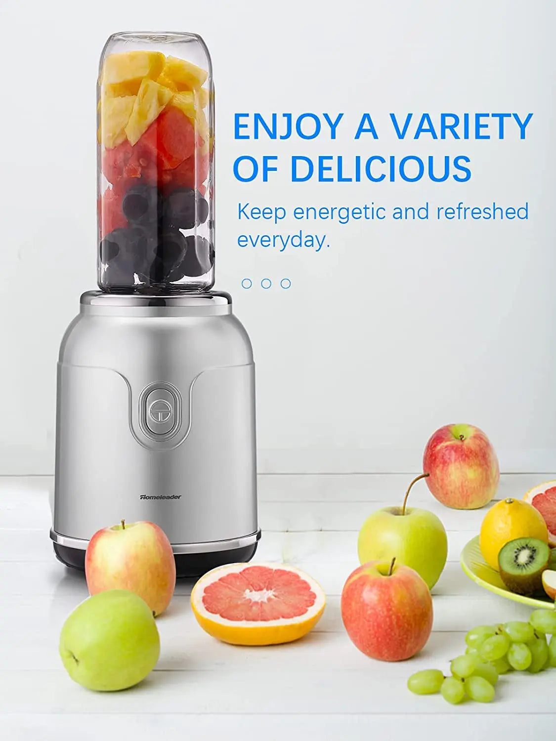 Retro Personal Blender with 6 Blades, Portable Multi-Purpose Electric