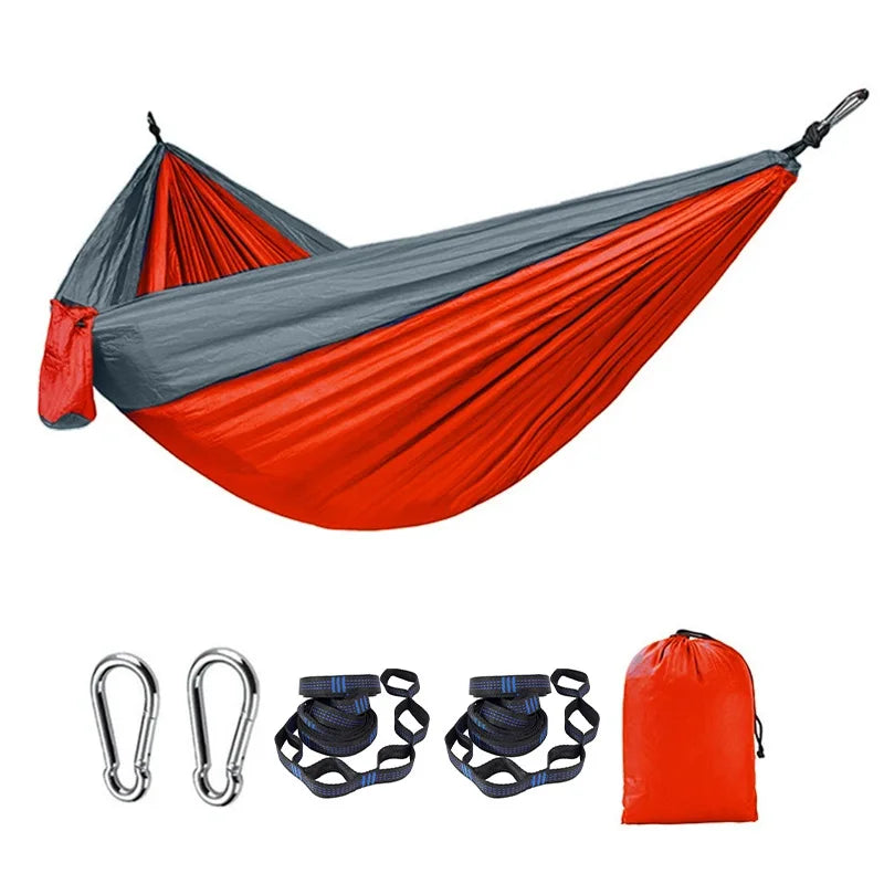 Portable Lightweight Single Wide Polyester Fabric Hammock Swing Camping Bed Durable