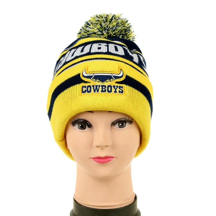 Jacquard Pattern Warm Knitted Beanie Hat Nice Beanie Winter Hats Promotional Beanies