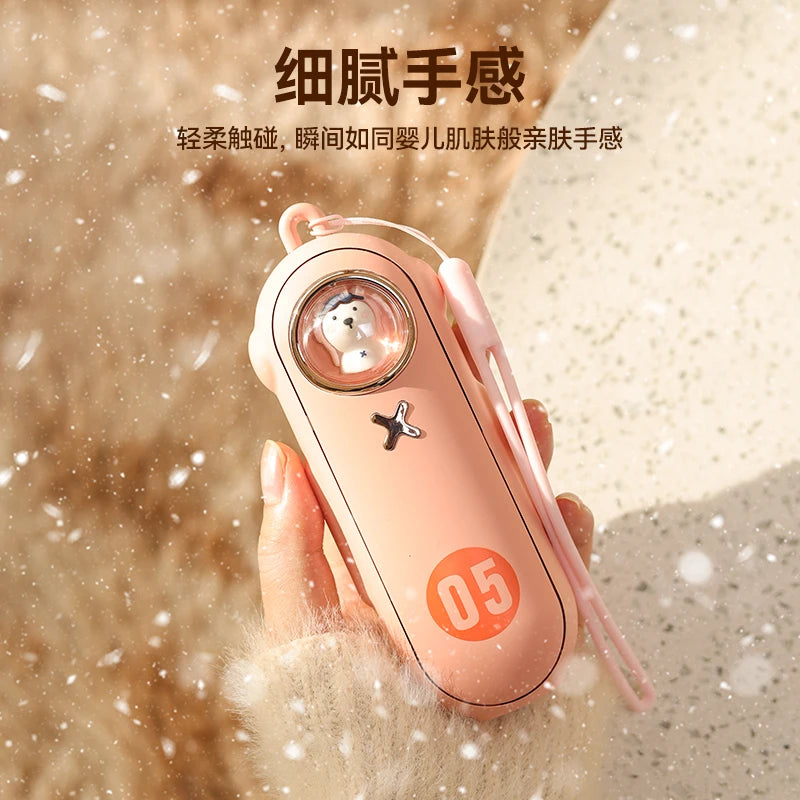 Hand Warmer With Cartoon Design Portable Power Bank USB Rechargeable Heater Winter