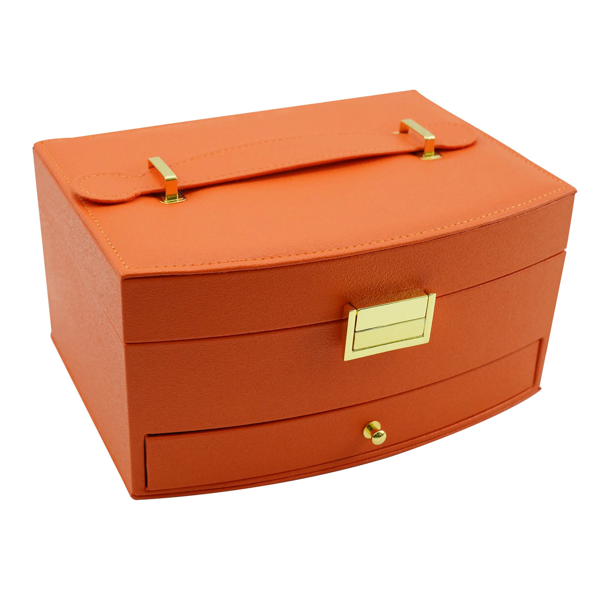 Travel Jewelry Organizer Box with Mirror Customizable Material 20x15x10cm ISO 9001