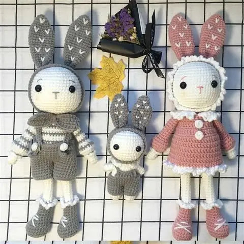 Crochet Kit Luxury Bunny Rabbit Beginner Kit Craft Kit Amigurumi Pattern for Her