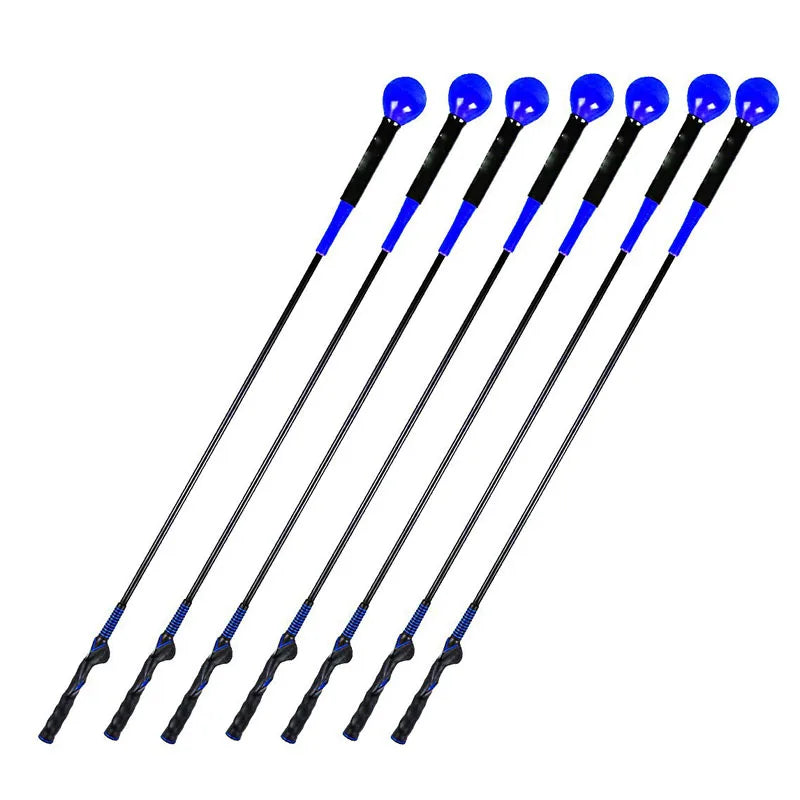 Weighted Silicone Head Golf Swing Training Rod, 40in/48in Eco-Friendly Rubber Shaft