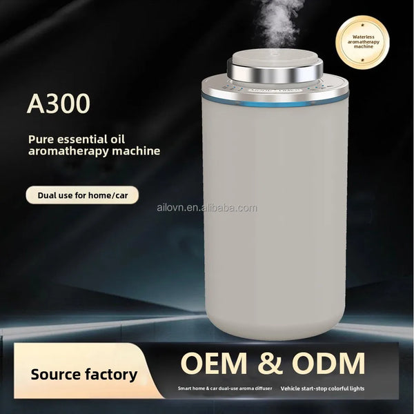 Luxury Portable 50Ml Alloy Smart Aroma Diffuser Machine Type-C Auto Car Essential Oil