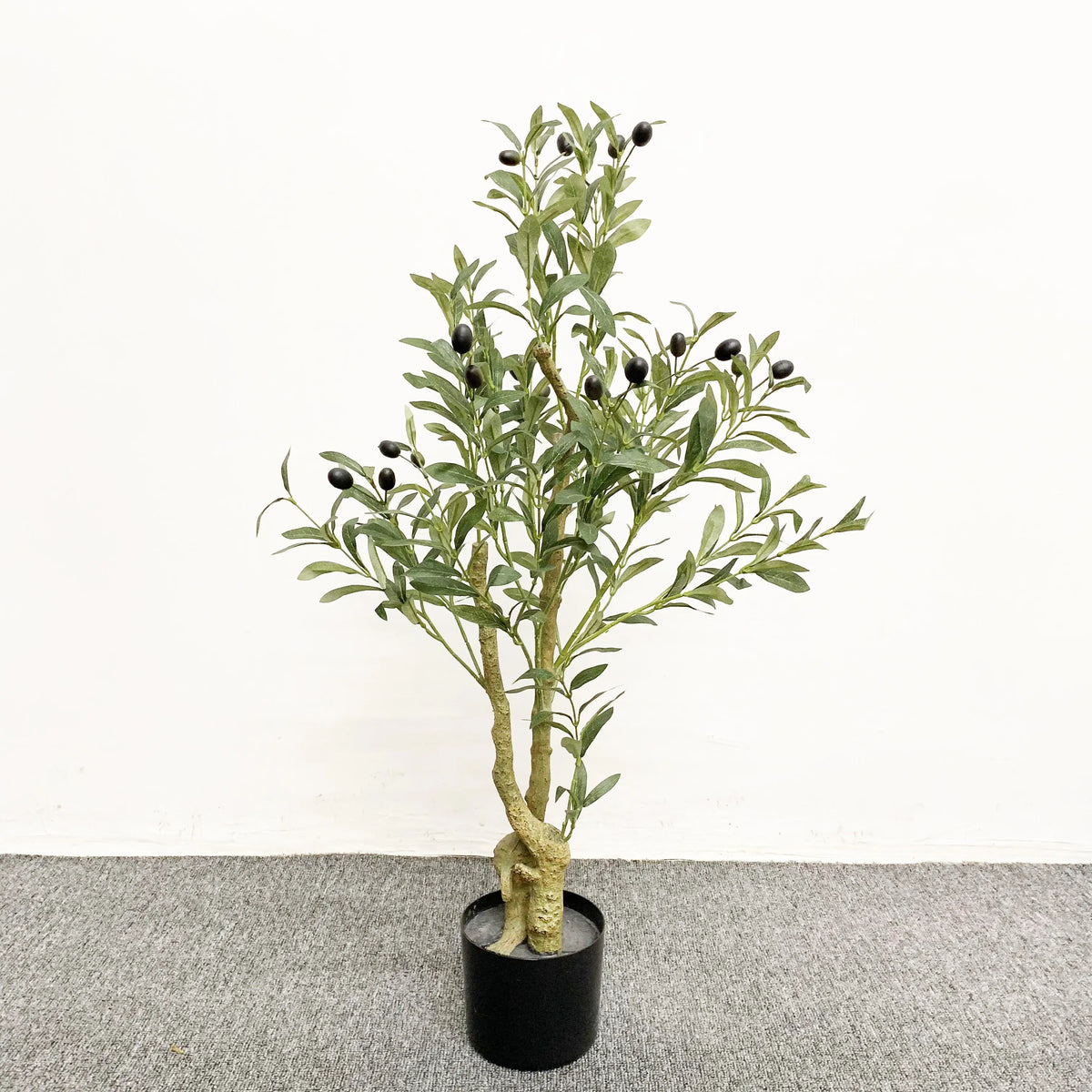 YM Real Touch Artificial Olive Tree with Fruit Potted Plant Living Room Home Indoor Decor