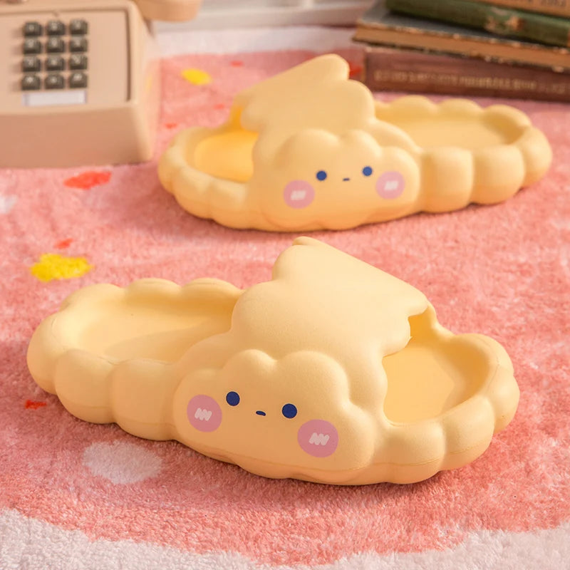 Summer Women Slipper Cloud Design Lovely Cartoon Sandals Female Couples Outdoor EVA Thick
