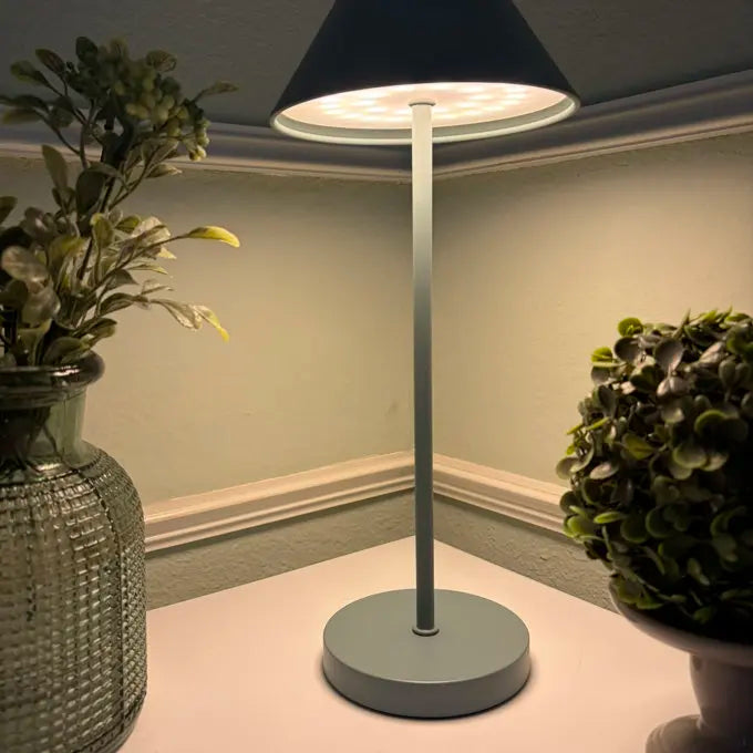 Rechargeable Cordless LED Table Lamp Portable Touch Control Dimmable Metal Accent Light