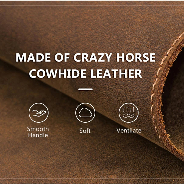 Custom Crazy Horse Leather Laptop Mouse Mat Oversize Anti Slip Office Desktop Computer