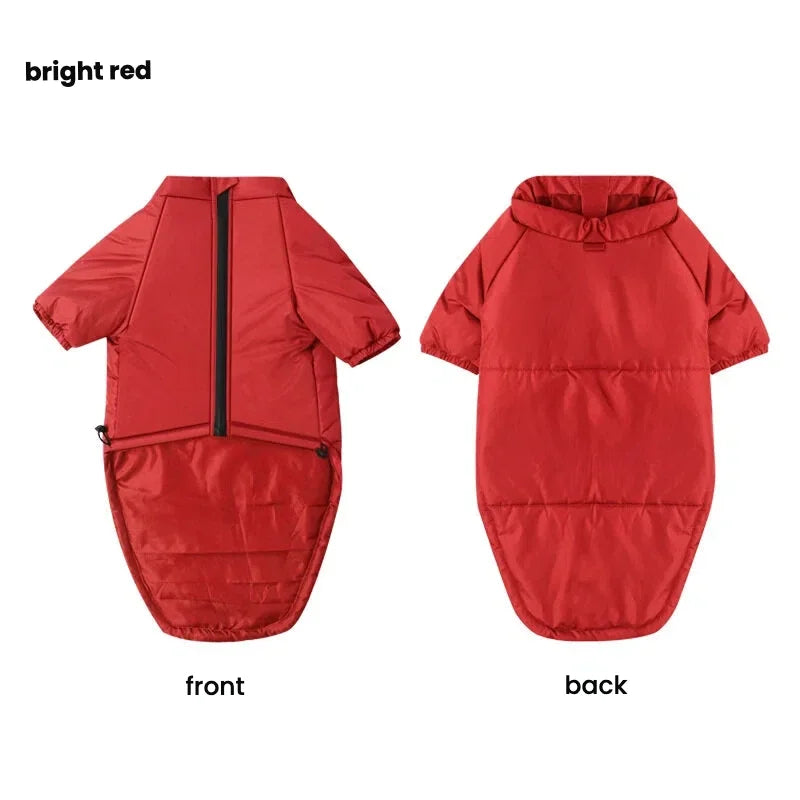 Comfortable Traditional Weatherproof Reversible Dog Jacket Reflective Safety Strips