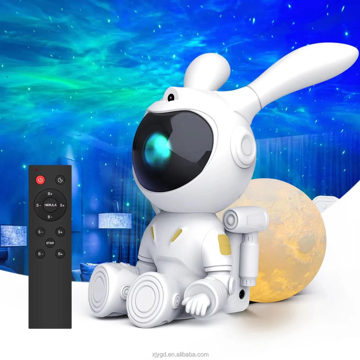 Kids Star DIY Projector Night Light 360 Adjustable Design Astronaut Nebula Galaxy