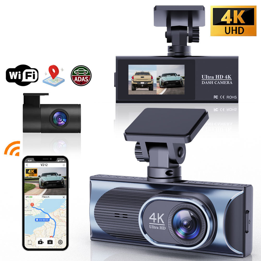 New C18 Front Rear Dual Recording 4K Dash Cam High-Definition Night Vision WiFi