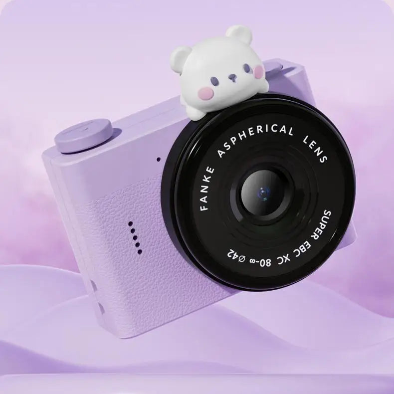 Kids Gift Mini Digital Video Camera 2000W HD with Built-In Games Cute Cartoon Design Gift