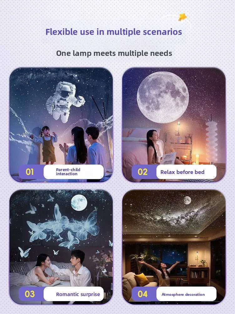 New USB Mini Galaxy Projector Night Light Astronaut Star Nebula Atmosphere Light Home
