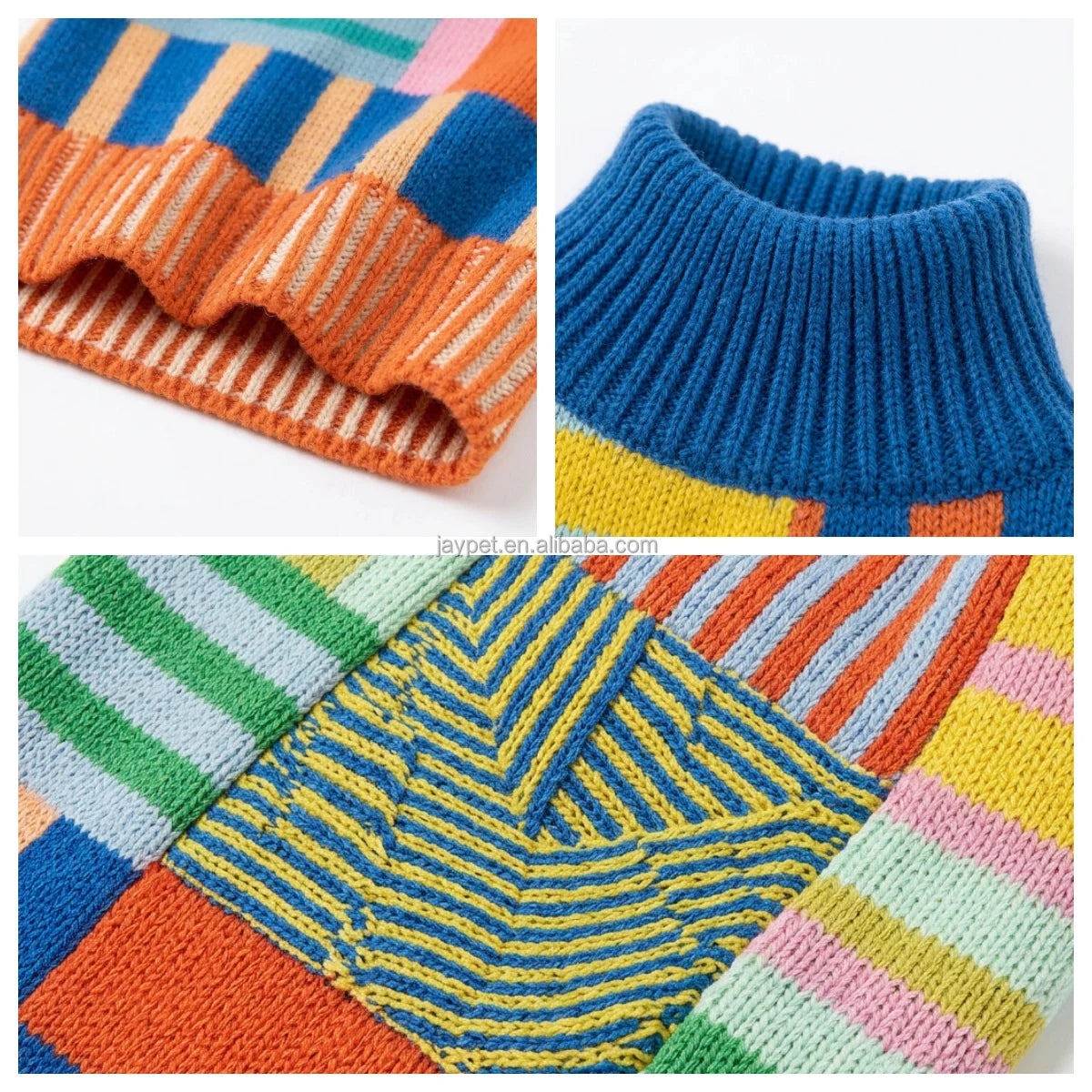 Color Block Knit Dog Vest, Modern Sweater Vest for Winter and Spring